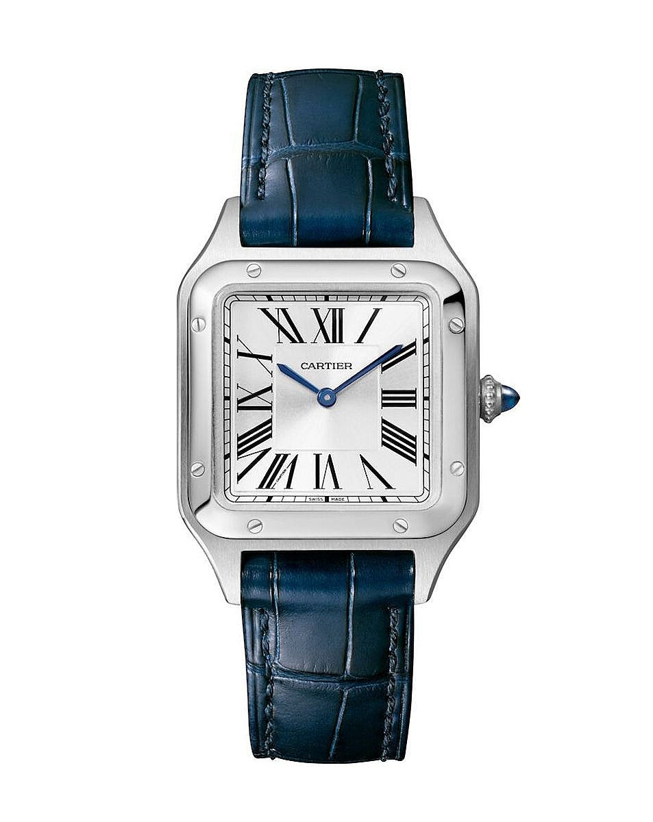 Cartier Santos-Dumont Large Model – Silver Dial – Alligator Strap