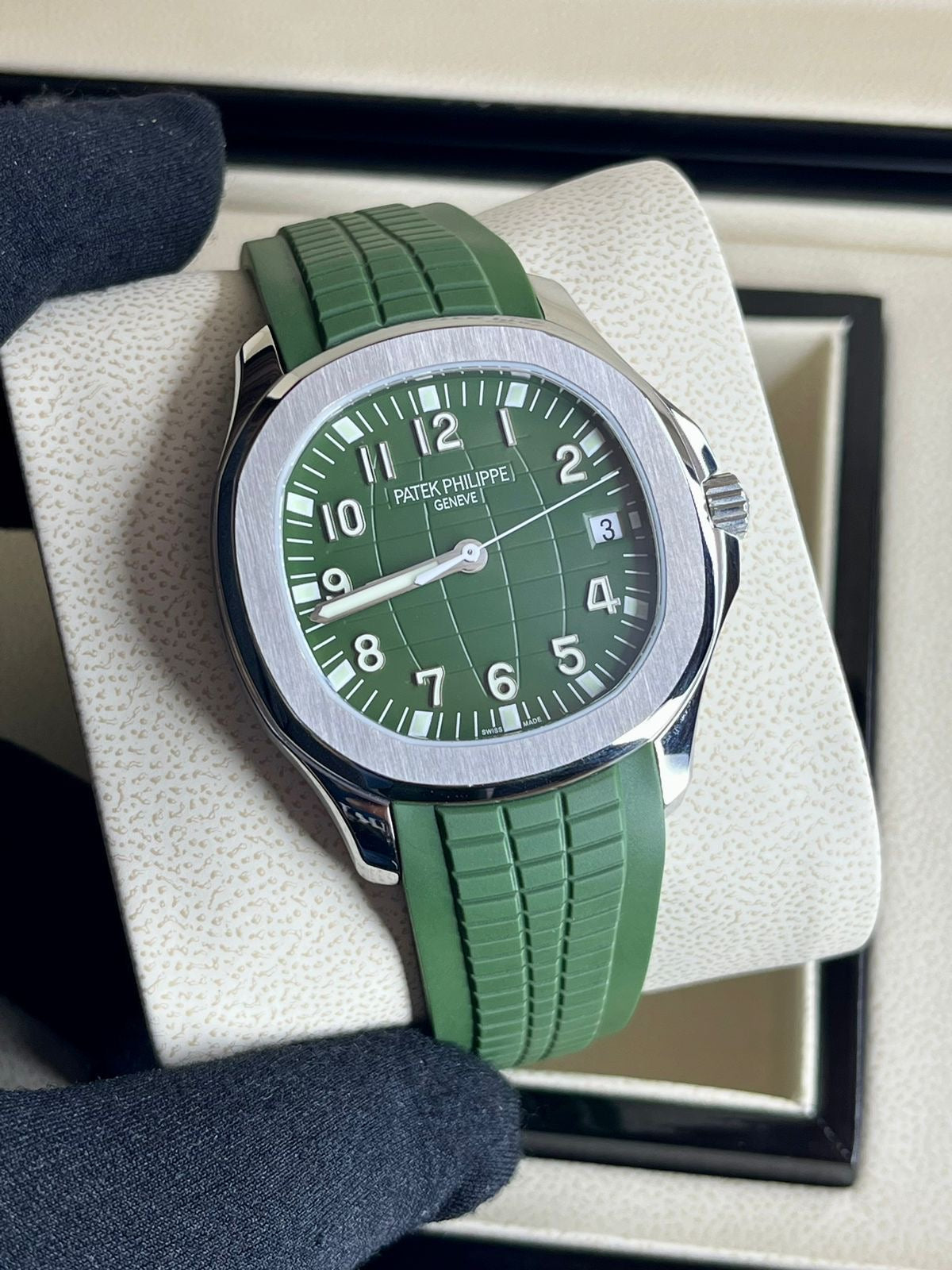 Patek Philippe Aquanaut White Gold Green Khaki