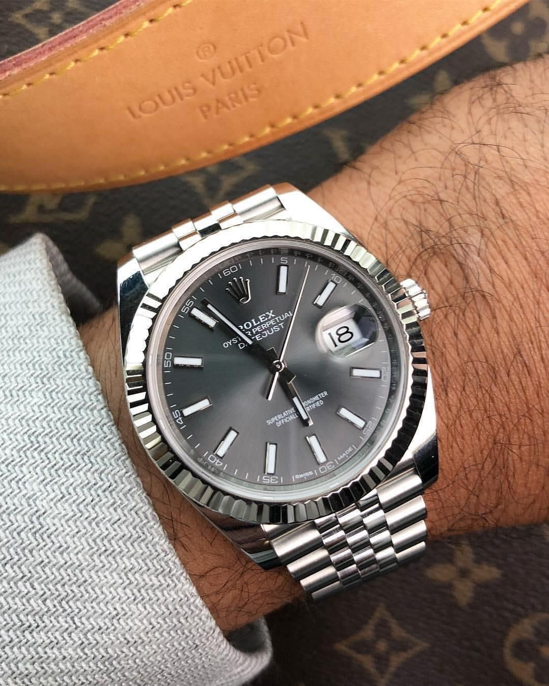 Montre Datejust 36 mm /41mm Grise Jubilé Pour Homme