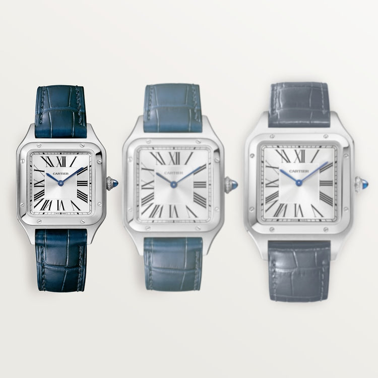 Cartier Santos-Dumont Large Model – Silver Dial – Alligator Strap