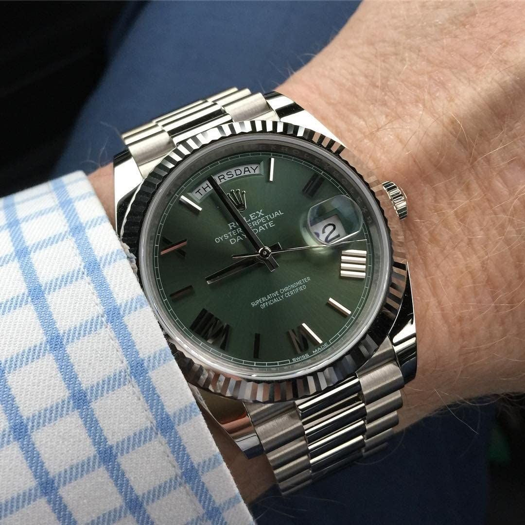 Rolex Day Date 40 Vert Pour Homme
