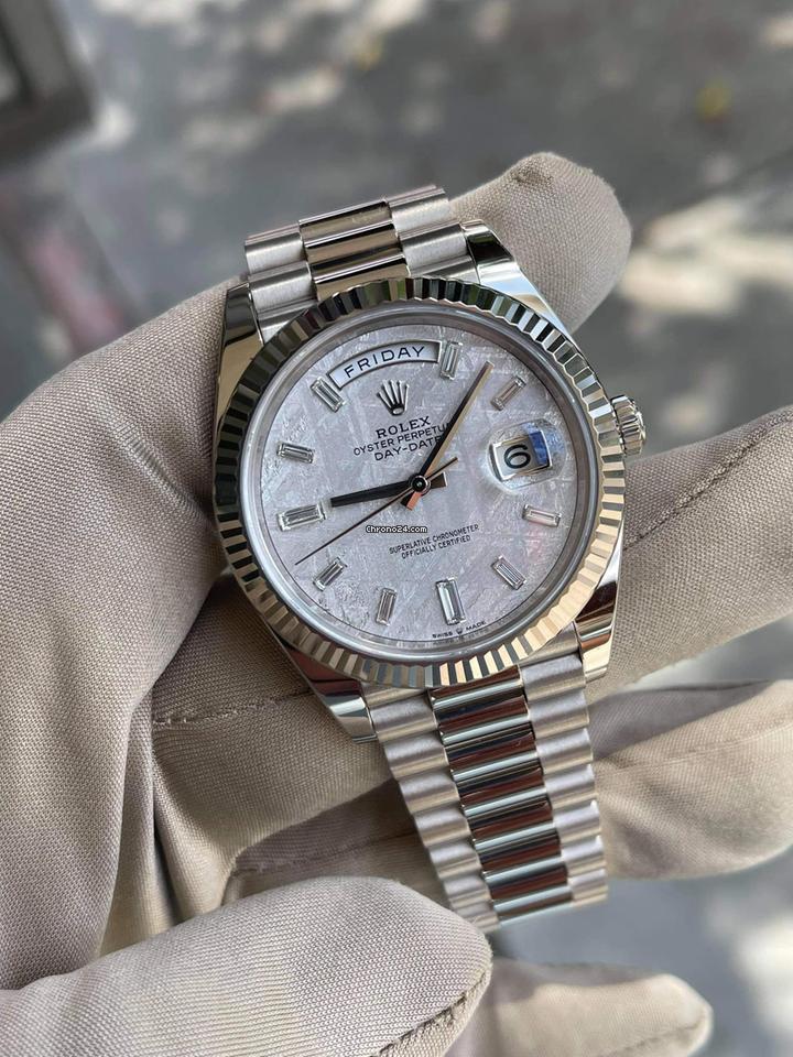 rolex day date platinum meteorite dial