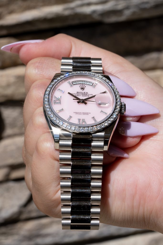 Pink opal Rolex Day date 128239