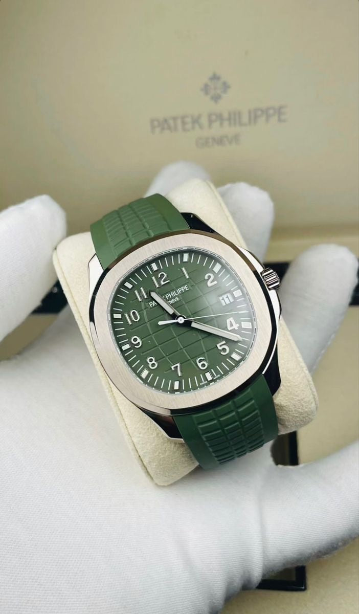 Patek Philippe Aquanaut White Gold Green Khaki