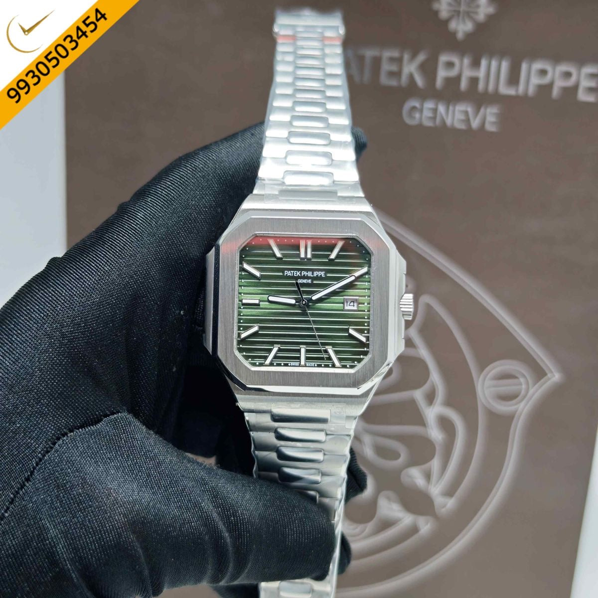 Patek Philippe Cubitus 5822P en platine avec un cadran vert olive
