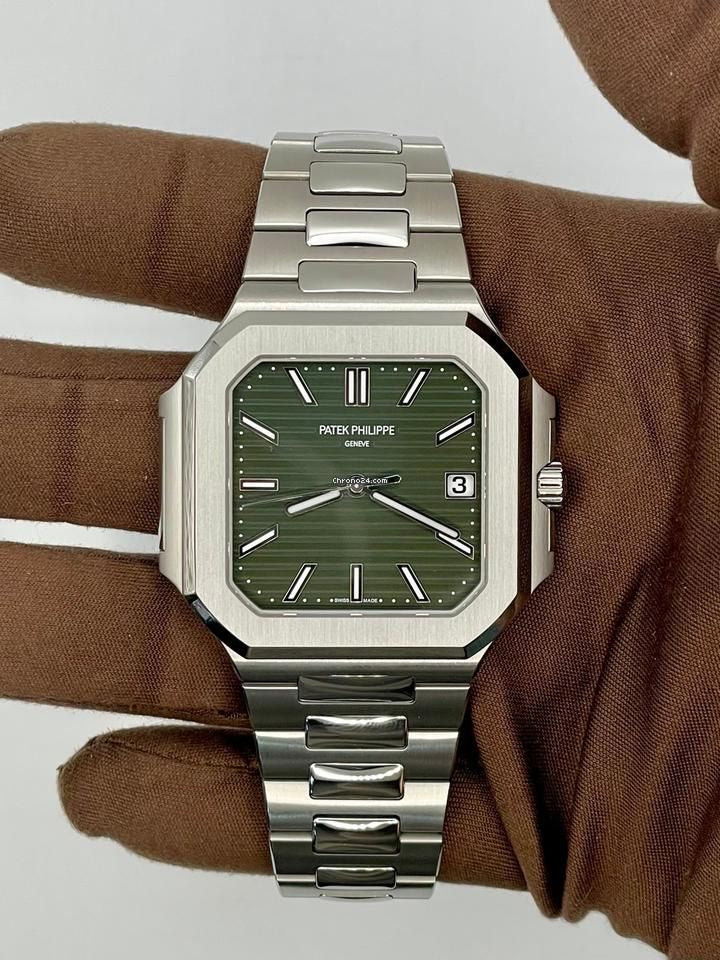 Patek Philippe Cubitus 5822P en platine avec un cadran vert olive
