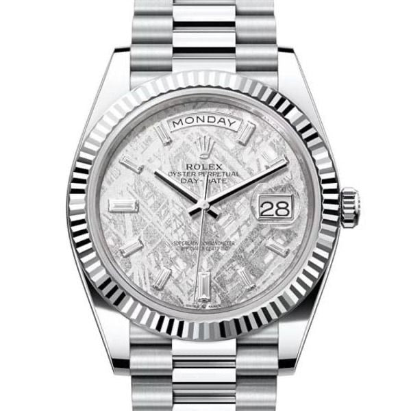 rolex day date platinum meteorite dial