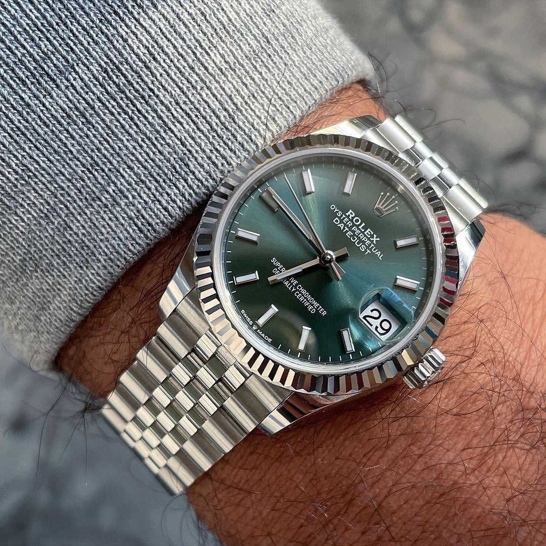 datejust fond vert  36 mm / 41mm