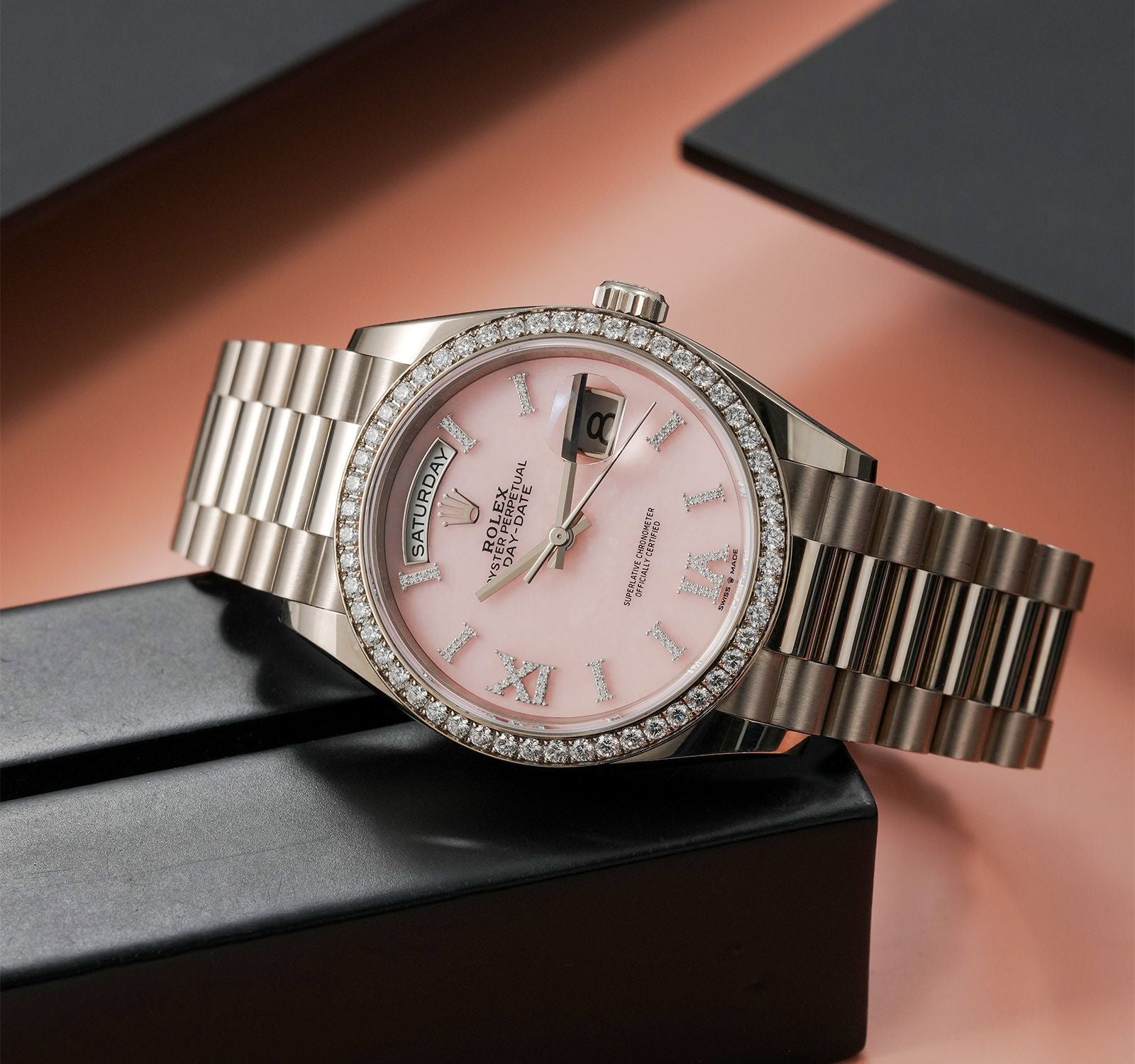 Pink opal Rolex Day date 128239