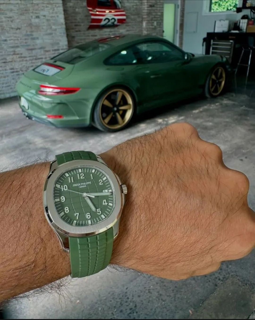Patek Philippe Aquanaut White Gold Green Khaki