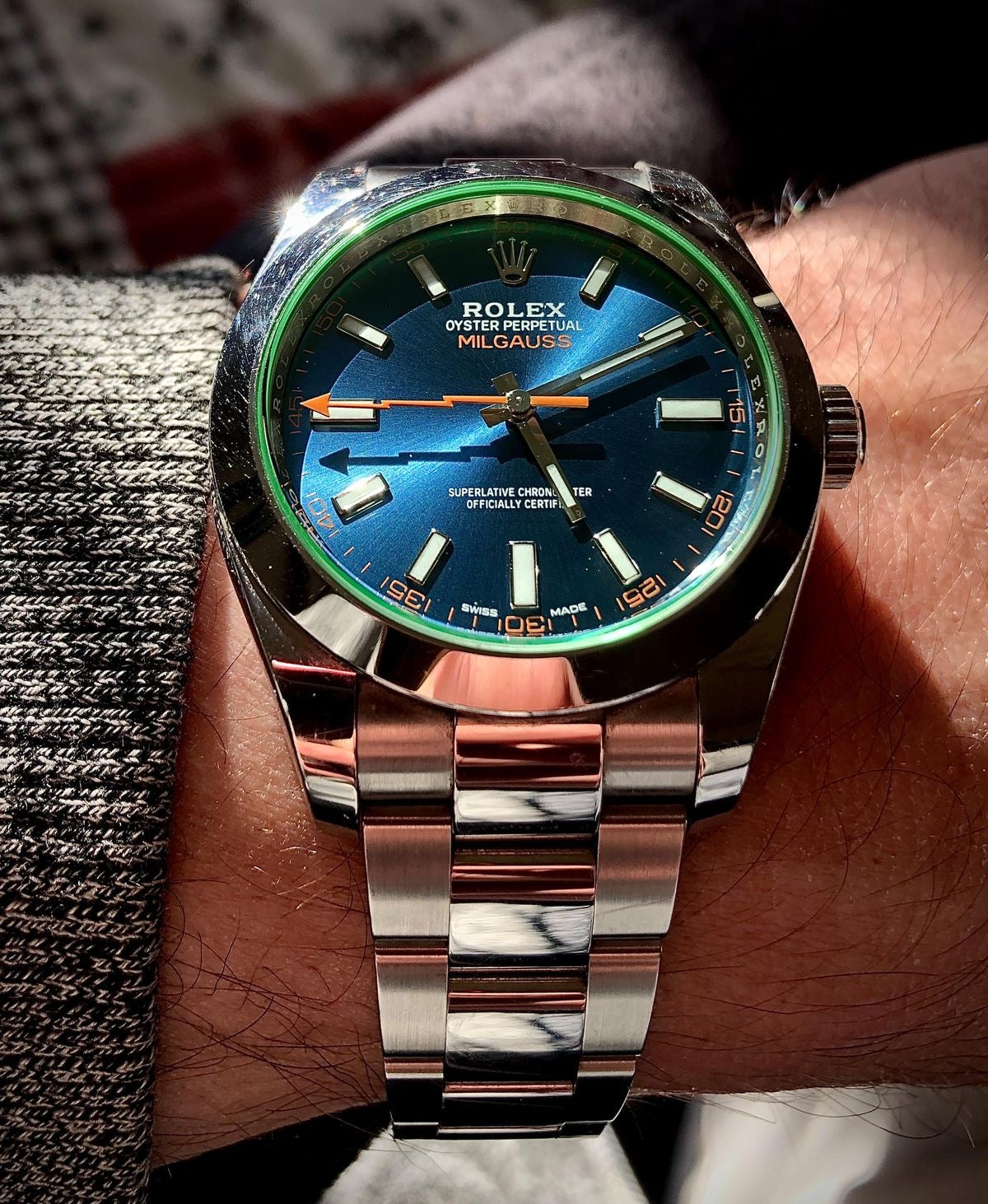 Milgauss Fond Bleu 116400GV